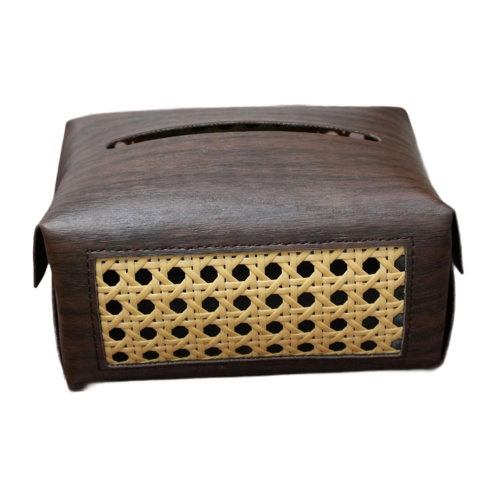 

Прямоугольная крышка-органайзер для салфеток, диспенсер для салфеток, стильный держатель для салфеток для ванной комнаты, офиса, автомобиля, туалетного столика, столешницы темно-коричневого