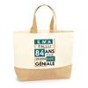 Jute Bag 84 Years Awesome Tote Bag for Women Birthday