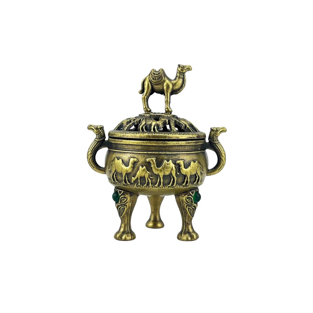 Alloy Creative Chinese Incense Burner - Indoor High-End Metal Ornament for Coils