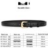 Women's Black Genuine Leather Fashion Belt with Decorative Buckle for Jeans and Trousers 2025.