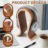 U-shaped Headphone Stand Wooden Desk Headphone Holder Universal Compatibility Gaming Display Stand for Countertop Tidy Storage