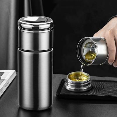 300 ml/420 ml podwójny termos próżniowy ze stali nierdzewnej 304 z filtrem, szczelny, biznesowy styl, kubek termiczny, butelka termiczna