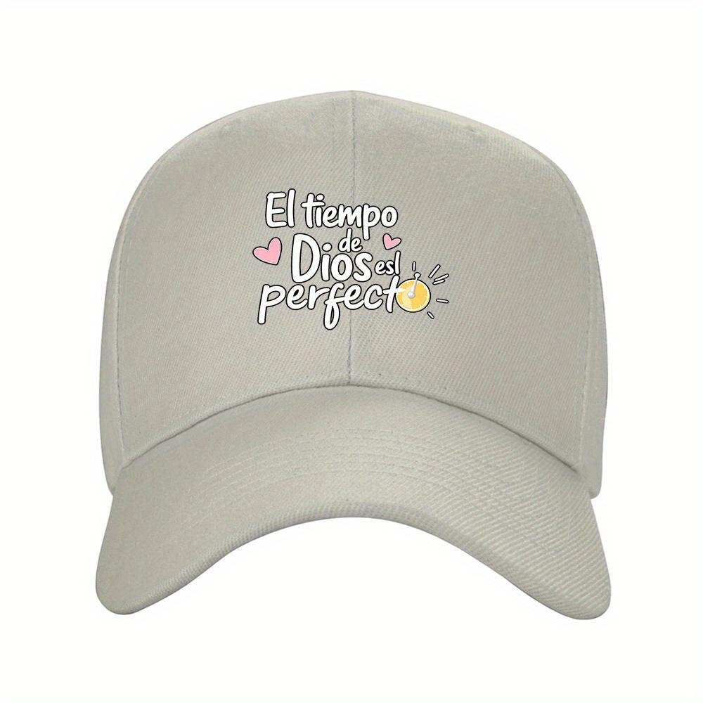 Woven fabricpc Spanish Inspirational Religious Baseball Cap Lightweight Polyester Adjustable Hat with Godaposs Plan Sp