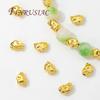 18K Real Gold Plated 6mm*8mm Irregular Beads Spacer Beads Separators For Bracelets Accessories DIY Jewelry Making Supplies