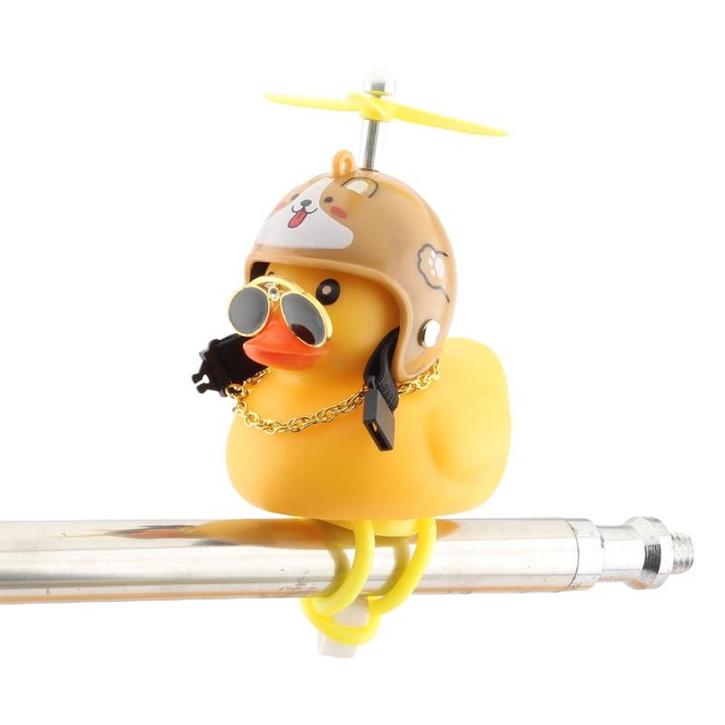 Creative Duck Bicycle Bell Ornaments Cycing Accessories Yellow Helmet Ducks Bicycle Ring Bell Mtb Road Bike Horns