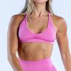 Seamless High Elastic Yoga Bra With Floral Jacquard For Fitness And Running