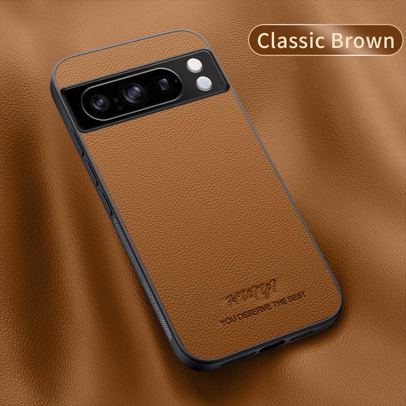 Leather Magsafe Case for Google Pixel 8 Pro Car Magnetic Holder Wireless Charging Silicone Hard Phone Cover GooglePixel8Pro