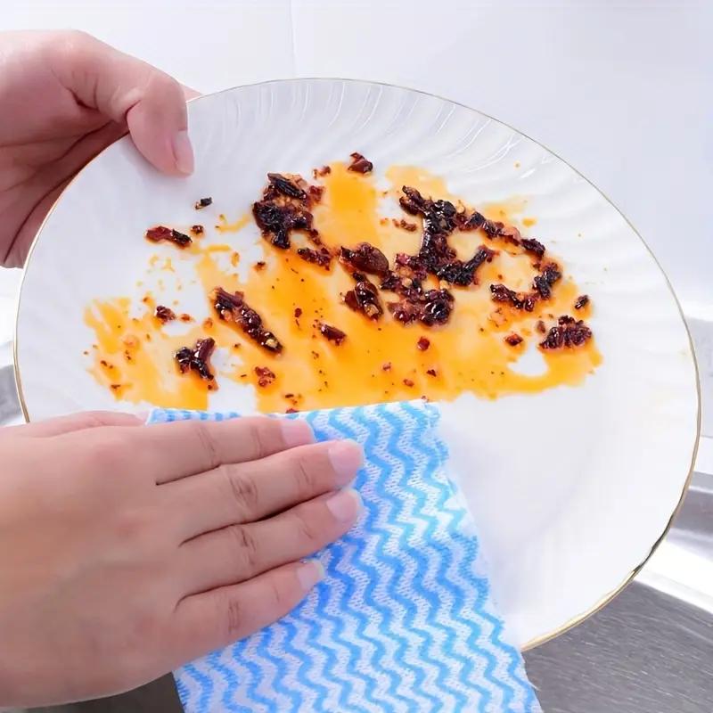 50 Stück/Rolle Verdickte Geschirrspültücher - Praktisch, Effektiv | Einweg-Reinigungstücher für Küche, Bad, Geschirr und Oberflächen