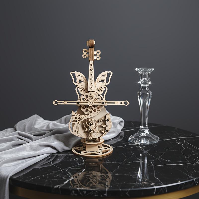 Decorative Logo Cello Model Kit - Handmade Wooden Cello DIY Display Item, No Electricity Required, No Moving Parts