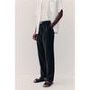 H M Regular Fit Linen Pants Black