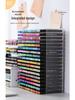 Large Acrylic Marker Storage Rack - Transparent, Oblique Design for Desktop Organization