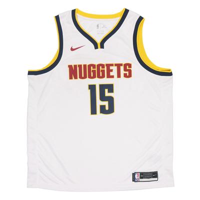 NBA Edycja Kibica Denver Nuggets Jokic 15 Sportowa Casualowa Treningowa Koszulka do Koszykówki Męska koszulka Biała CW3589-101