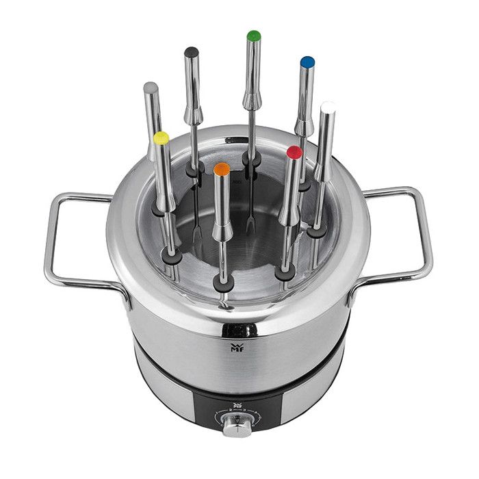 Wmf 415130011 - lono - appareil à fondue pour 8 personnes, avec caquelon et 8 fourchettes en inox