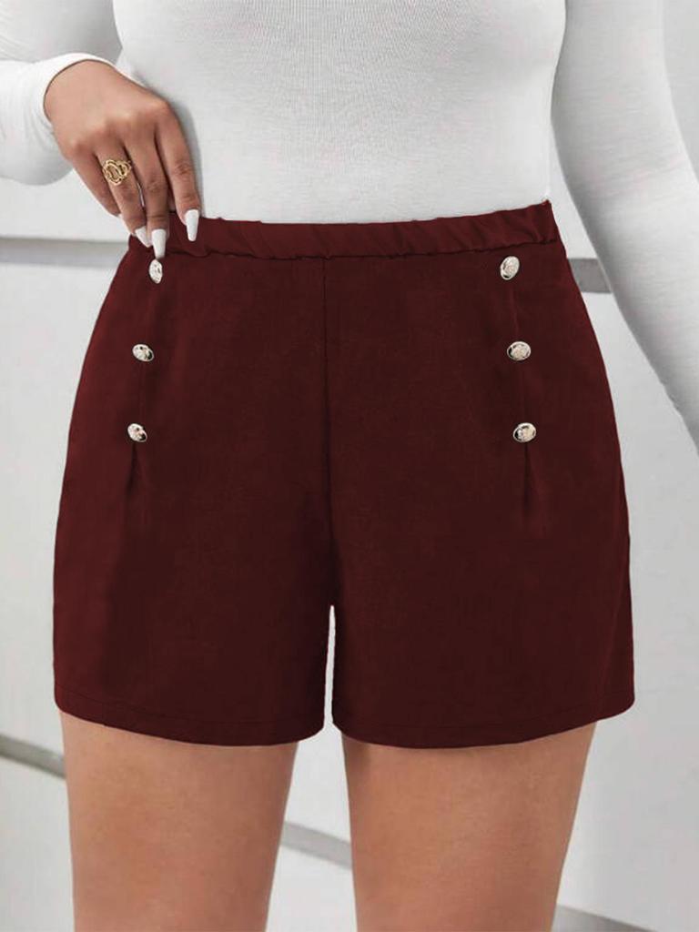 2026 Women's Summer Bodycon Shorts: Elegant Solid Color Slim Fit for European & American Fashion