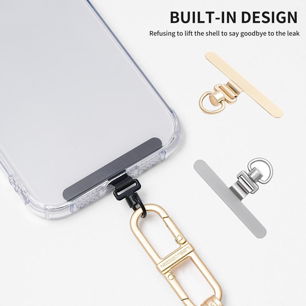 Cordon de telefon cu etichetă de prindere, plasture metalic cu cataramă rotativă la 360 de grade pentru curea de umăr pentru telefon