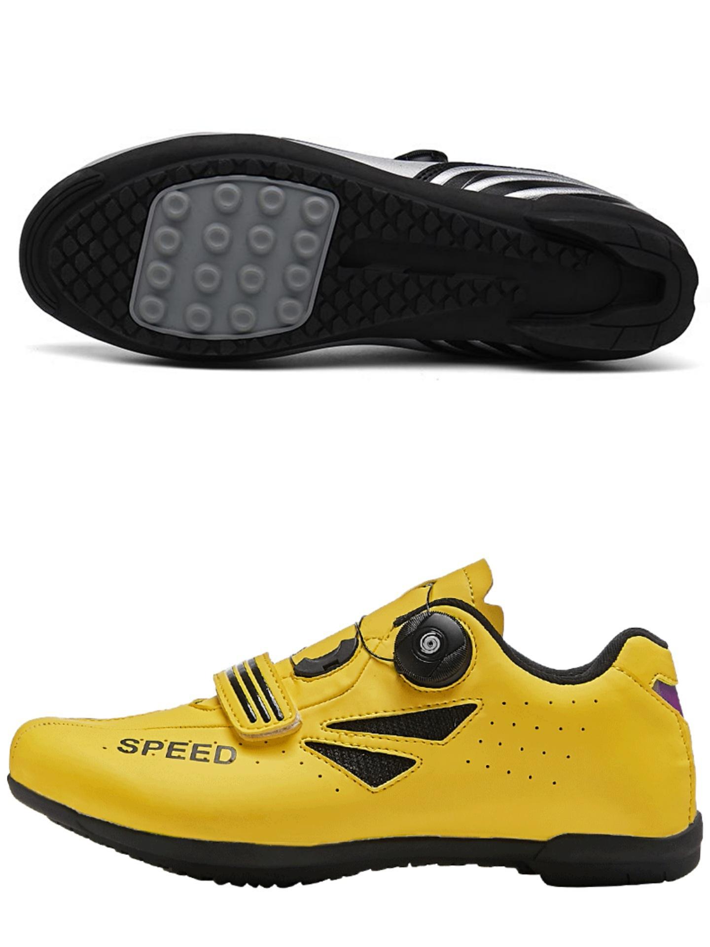 

Новые велотуфли с жесткой подошвой, разблокированные, повседневные, мужские и женские, шоссейные, кожаные, для горного велоспорта 36