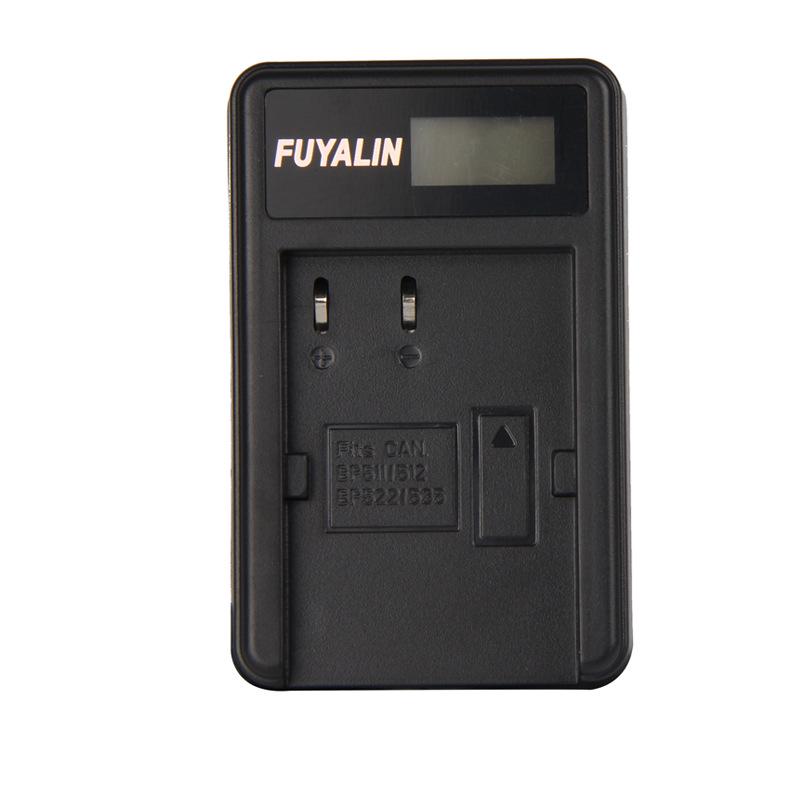 BP511 Charger for EOS 40D, 50D, 300D, 30D, 5D with USB Charging and Battery Level Display
