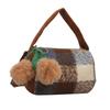 Winter Plaid, Winter Fashion 2025 New Woolen Plaid Single Shoulder Crossbody Pillow Handbag