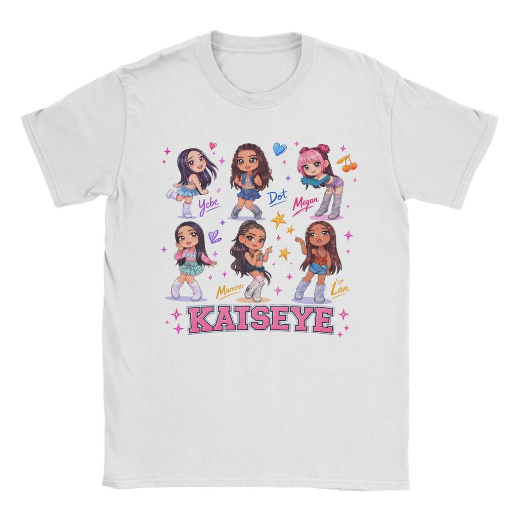 Novelty Katseye Kpop Idol TShirts Unisex Unisex Crew Neck Cotton T Shirt Beautiful Chaos Album Short Sleeve Tees Gift Idea Tops