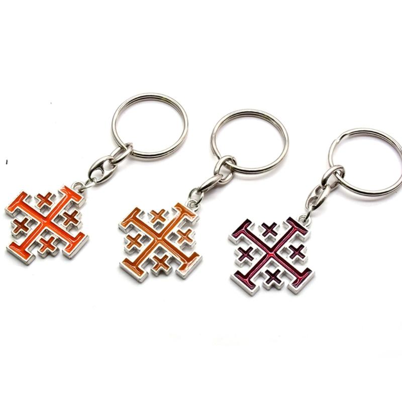 Convenient Christian Cross Keychains Pendants Symbol of Faith Suitable for Religious Individual Fashion Enthusiasts