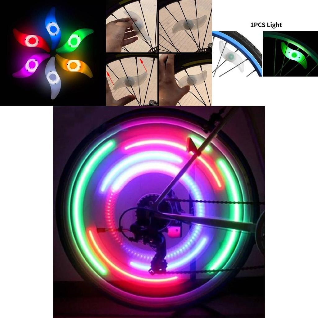 Colorful Bicycle Spoke Lights For Mountain Bikes With Vibrant Silicone Design For Safety