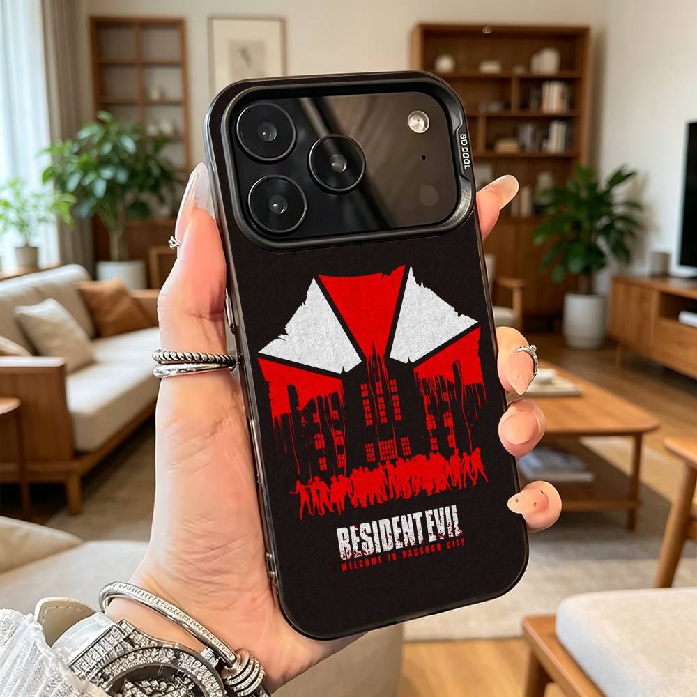 GAME R-Resident Evil Phone Case For iPhone 17,16,15,14,13,12,11 Plus,Pro Max,XS,Colorful Silver Black Cover
