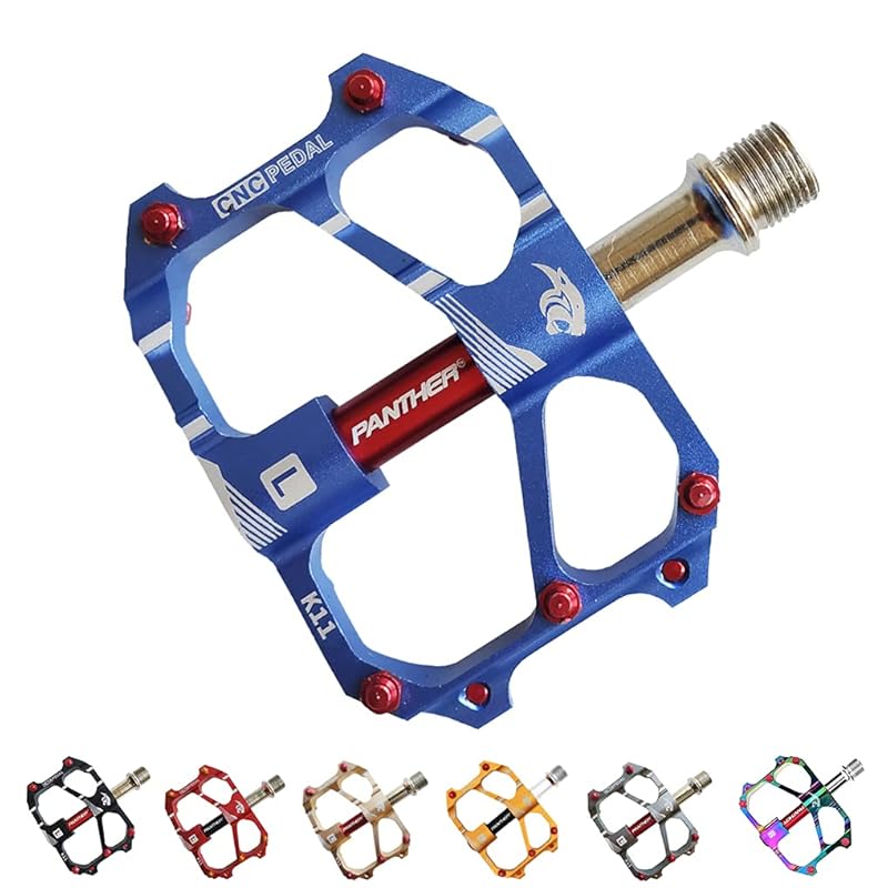 

PANTHER (Panther) bicycle pedals Made in Taiwan Equipped with 3 sealed bearings 9/16 inch color anodized CNC machining aluminum alloy chromoly shaft