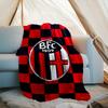 1 Stück AC Mailand Fußballverein Aufdruck Weiche Flanelldecke Überwurf für Schlafzimmer Wohnzimmer Sofa Camping Reise Fan Geschenke Weihnachtsgeschenke