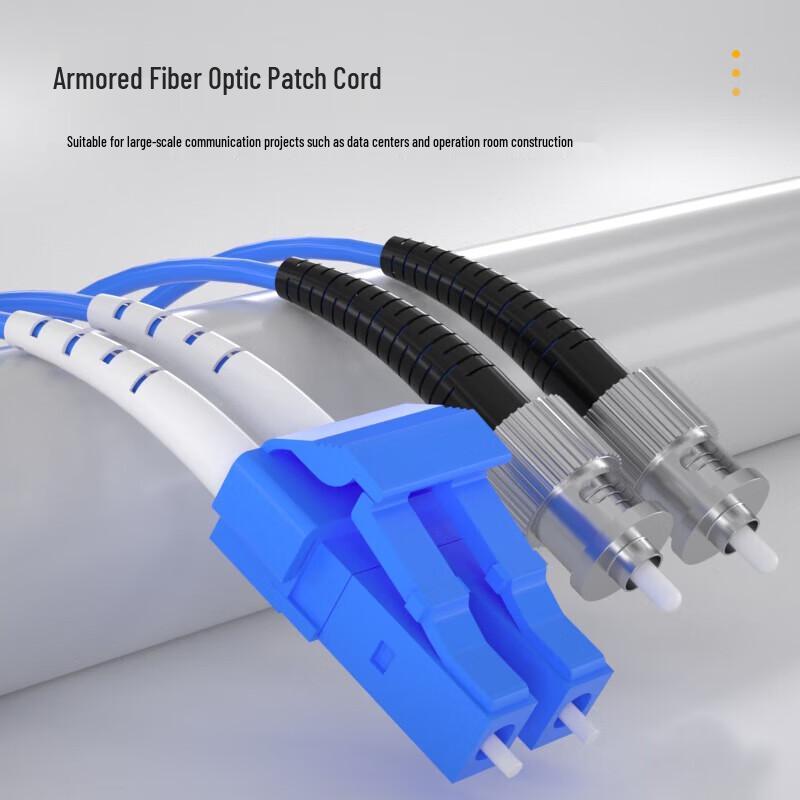 

AIENKIS Armored LC-ST Single-mode Duplex Fiber Optic Patch Cable