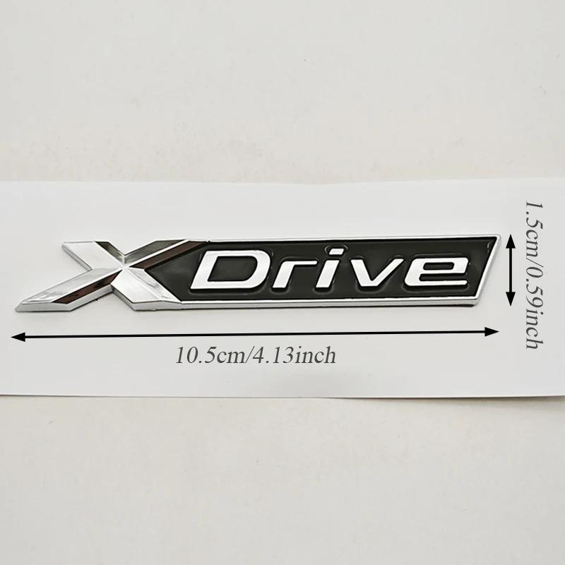 AAAOM1 NEW 3D ABS Car Sticker Logo Xdrive Emblem Trunk Badge Nameplate X Drive For BMW Xdrive 320d 320i 530d 525d E60 G20 Accessories