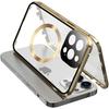 Magnetic Dual Glass MagSafe Case for iPhone 15 Plus, Gold