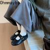 Autumn Winter Vintage Women Fur Lining Mary Jane Shoes Concise Soft Sole Flats Shoes Ladies Comfort Warm Short Plush Snow Shoes
