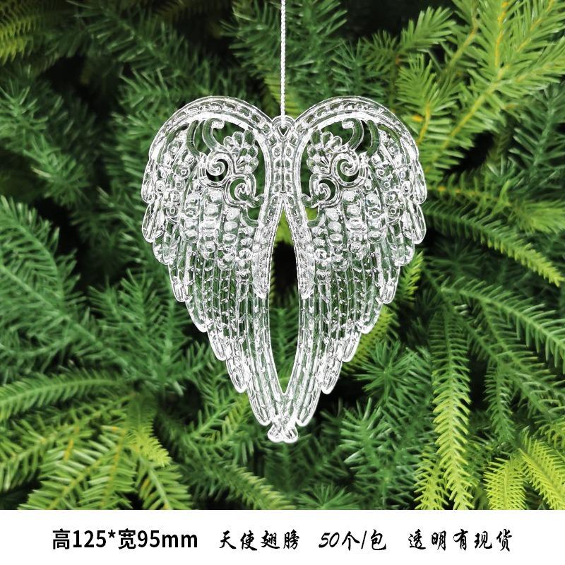 New Christmas Transparent Ice Crystal Snowflake Christmas Tree Decoration Supplies Christmas Atmosphere Christmas Tree Snowflake Pendant