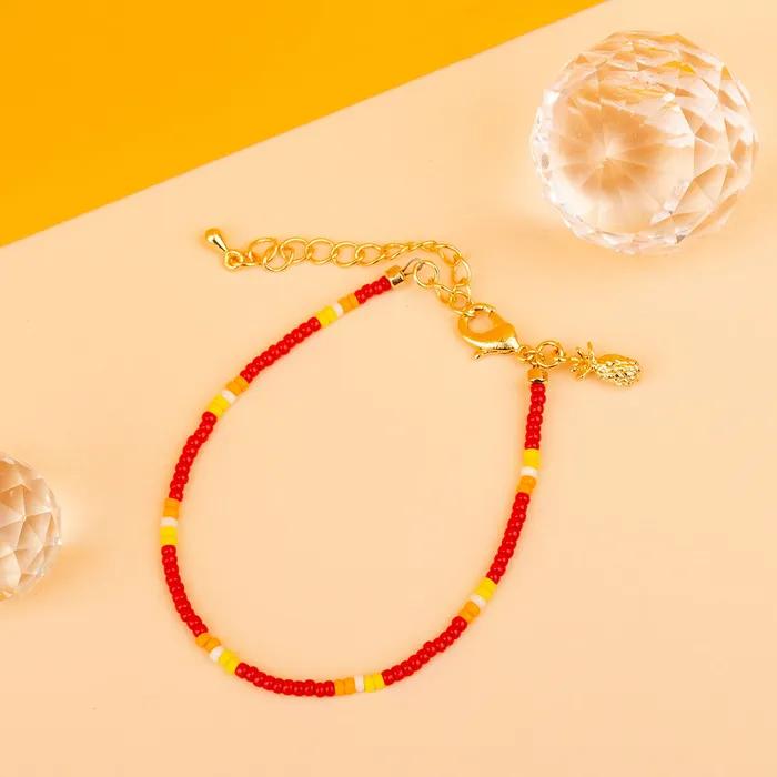 Seed Pineapple Red Bracelet