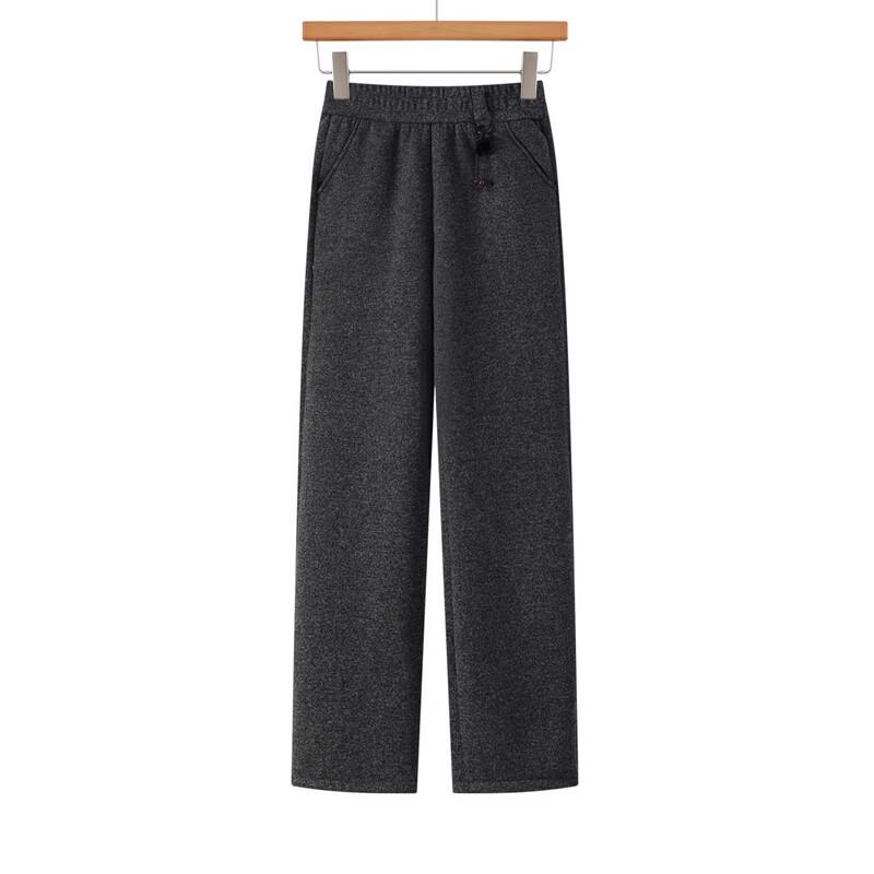 Hodo Women's Fleece-Lined Casual Wide-Leg Trousers