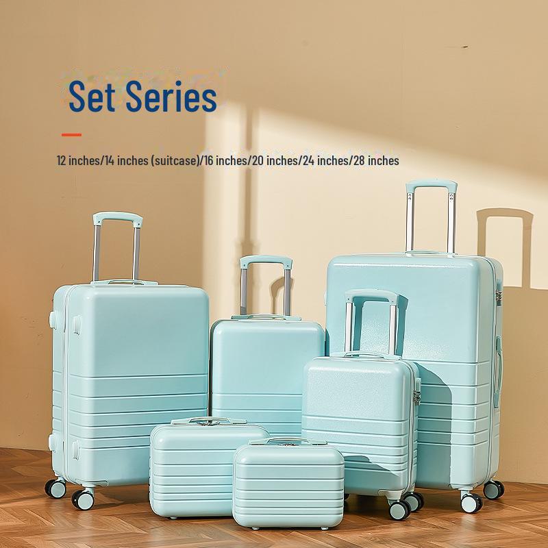 Yongsheng Candy Color Suitcase Set: 24-inch Student Case & 20-inch Lightweight Boarding Case, Large Capacity, Ideal for Mother-and-Child Travel