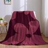 Burgundy Petal Shade Flannel Blanket Warm Soft Halloween Christmas Couch Warm Cozy Decorative Decor Gift for All Season