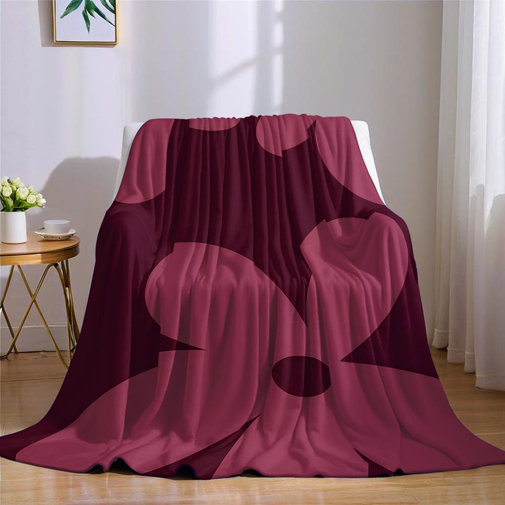 Burgundy Petal Shade Flannel Blanket Warm Soft Halloween Christmas Couch Warm Cozy Decorative Decor Gift for All Season