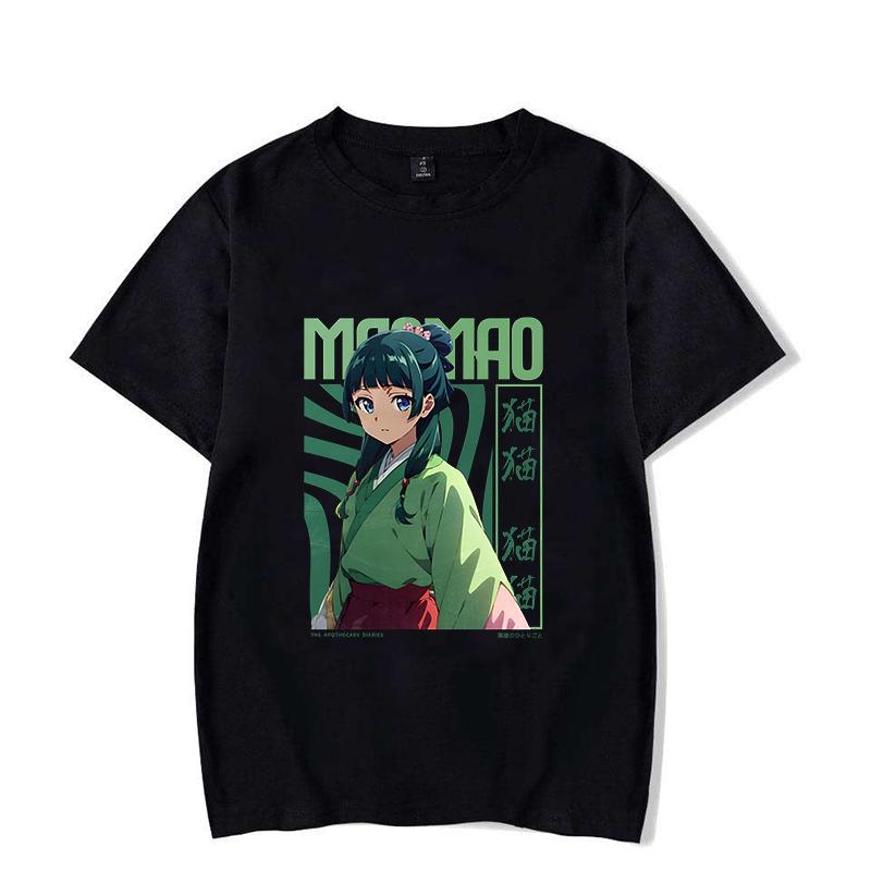 New Anime The Apothecary Diaries Maomao Print T-shirt Women Men Summer Casual Funny Short Sleeve Shirt Fashion Loose Tops