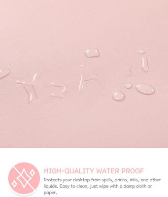 Desk Mat Waterproof PVC Mouse Pad Leather Desk Protective Cover Pink Large Computer Girls Laptop Non-slip Gaming Keyboard Mats