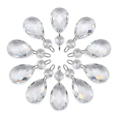 10PCS Glass Chandelier Pendant Light Water Drop Prism Beautiful Hanging Beads  Hanging