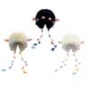 Rainbow Rope Lamb Ear Plush Hat for Women Winter Warm Hat Daily Use Pullover Hat Popular Trapper Hat for Snowboarding