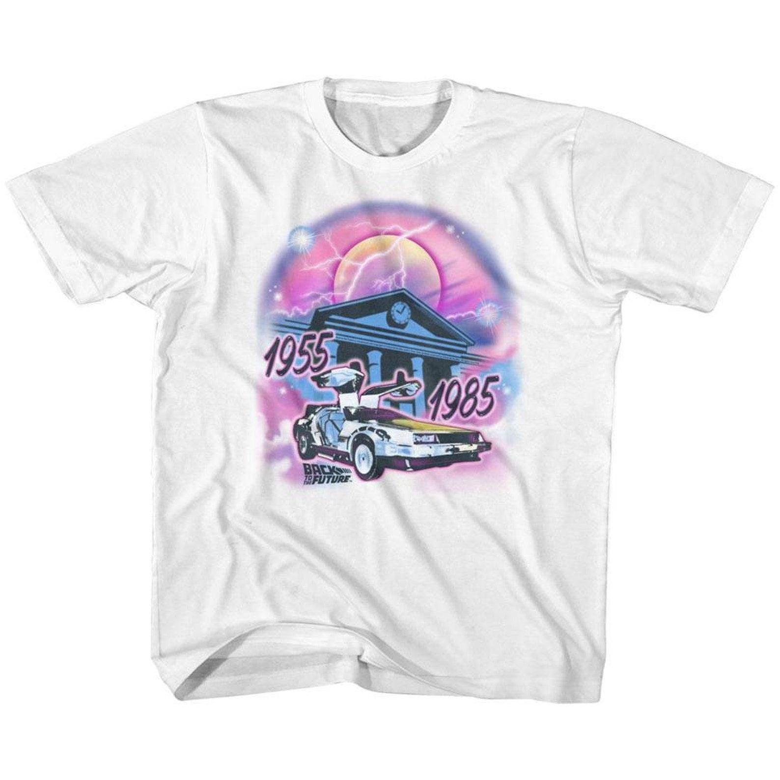 Back to the Future Airbrush White Children s T-Shirt 3XL