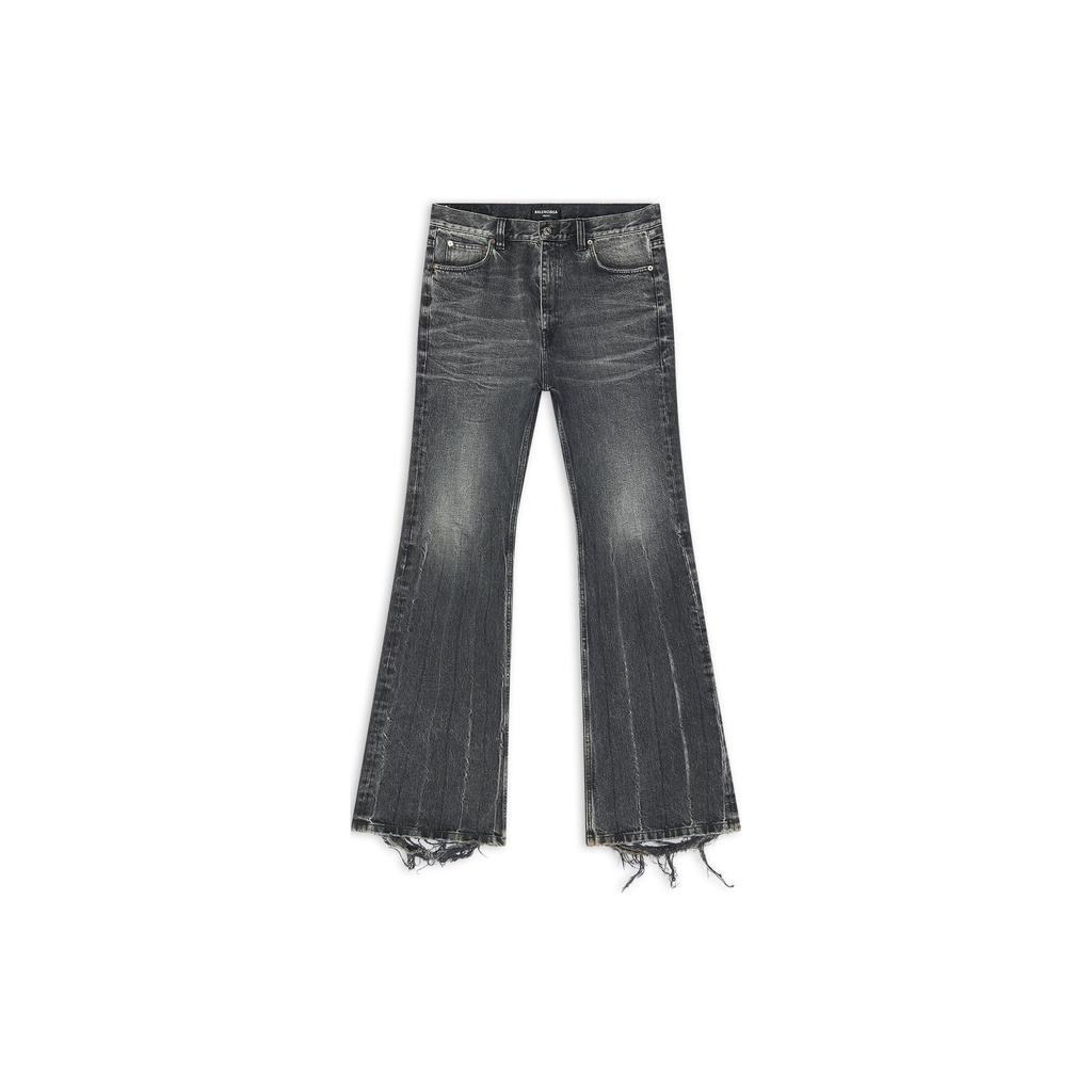 Balenciaga Jeans da Uomo Neri Moderatamente Svasati 697829TBP471090