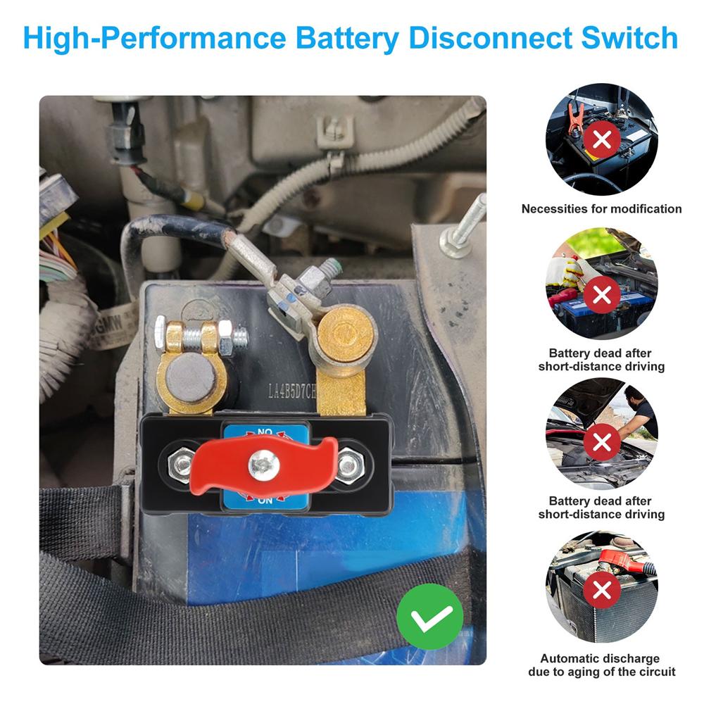 Universal Battery Disconnect Switch 12-24V Cut Off Isolator For RV ATV Car Truck