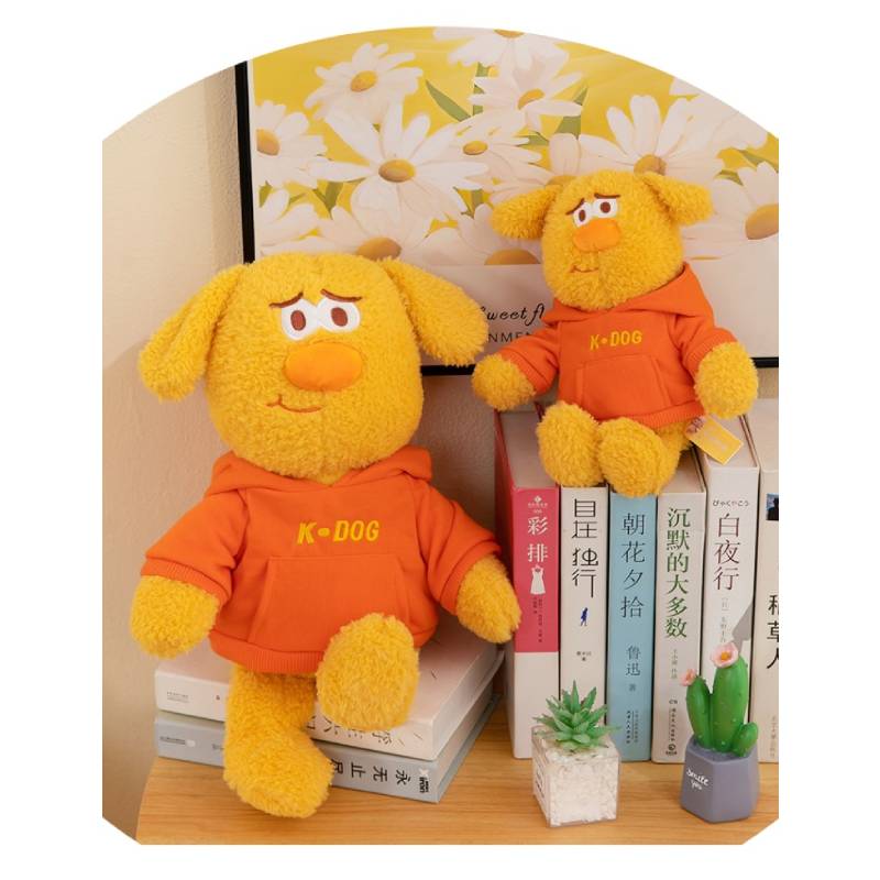 Plush Hoodie Puppy Toy Cute Hat Big Ears Funny Dress Doll Throw Pillow Gift