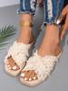 Neu Bohemian Resort Hausschuhe 36-43 frauen Sommer Komfort Strand Sandalen Kreuz Quaste Hausschuhe
