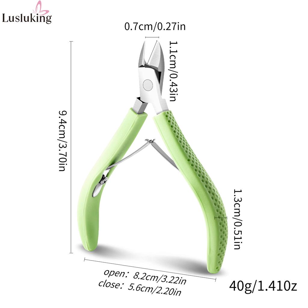 New Nail Cuticle Scissors Manicure Remover Dead Skin Nippers Stainless Steel Cuticle Cutters Fingernail Clipper Silicone Handle