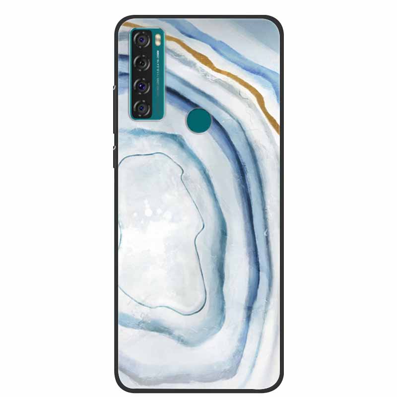 Per Custodia TCL 20 SE Marmo Silicone TPU Cover Posteriore Morbida Custodia per Telefono Per TCL 20 SE T671H Coque Cartoon Antiurto Moda Funda