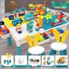 Multifunctional Building Block Table for Early Education – Large Particle Puzzle Toy for Boys and Girls Aged 3-5, Perfect Birthday Gift.